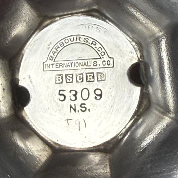 Vintage Art Deco Barbour Silver Co Silverplate Sugar Bowl Mono 5309 - Picture 6 of 10